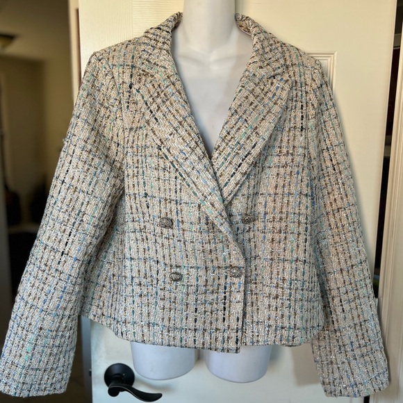 Women’s Six/Fifty - Katy Tweed Textured Blazer - Picture 2 of 15